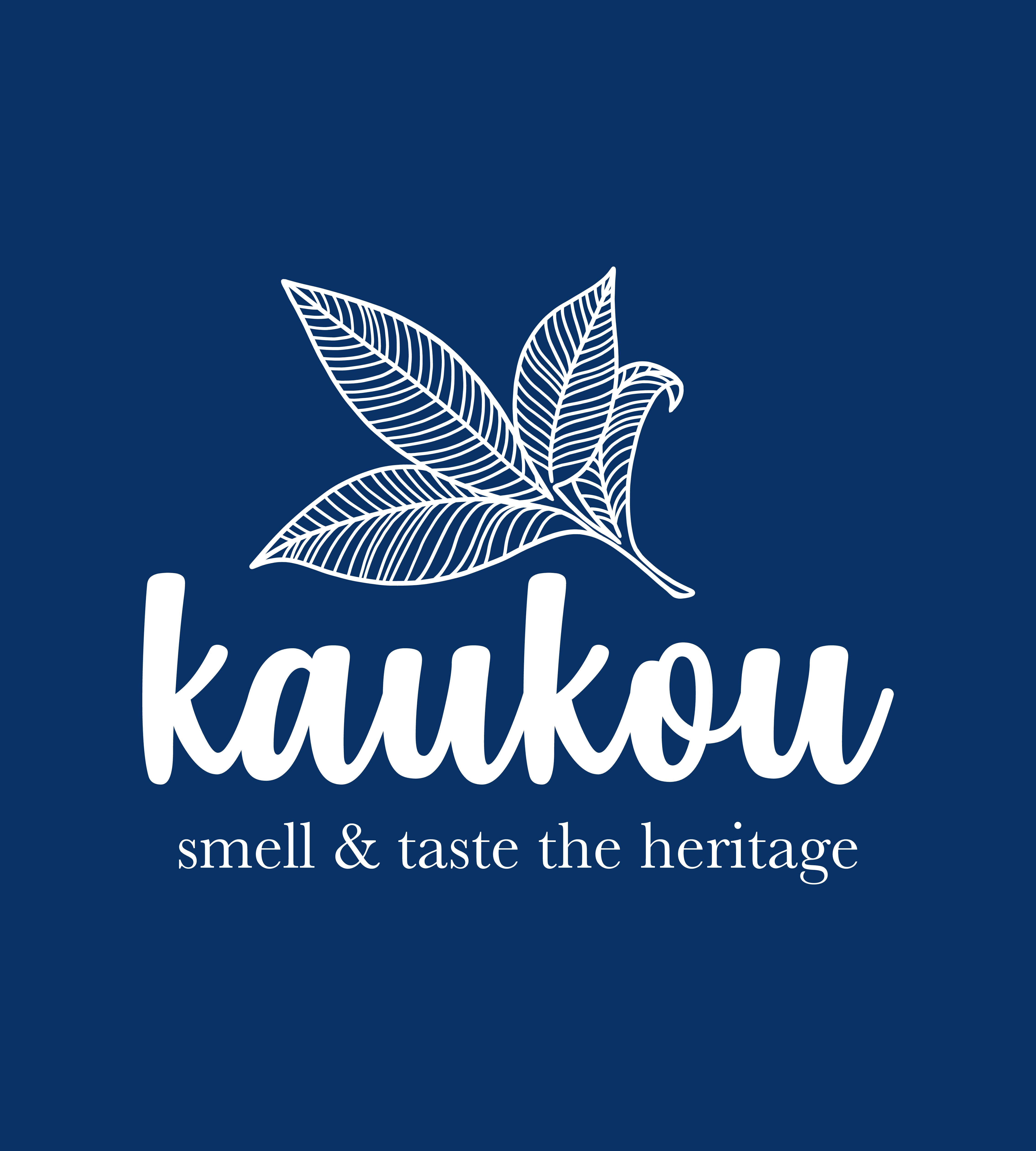 Kaukou Logo_white and blue 900x1000mm